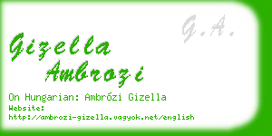 gizella ambrozi business card
